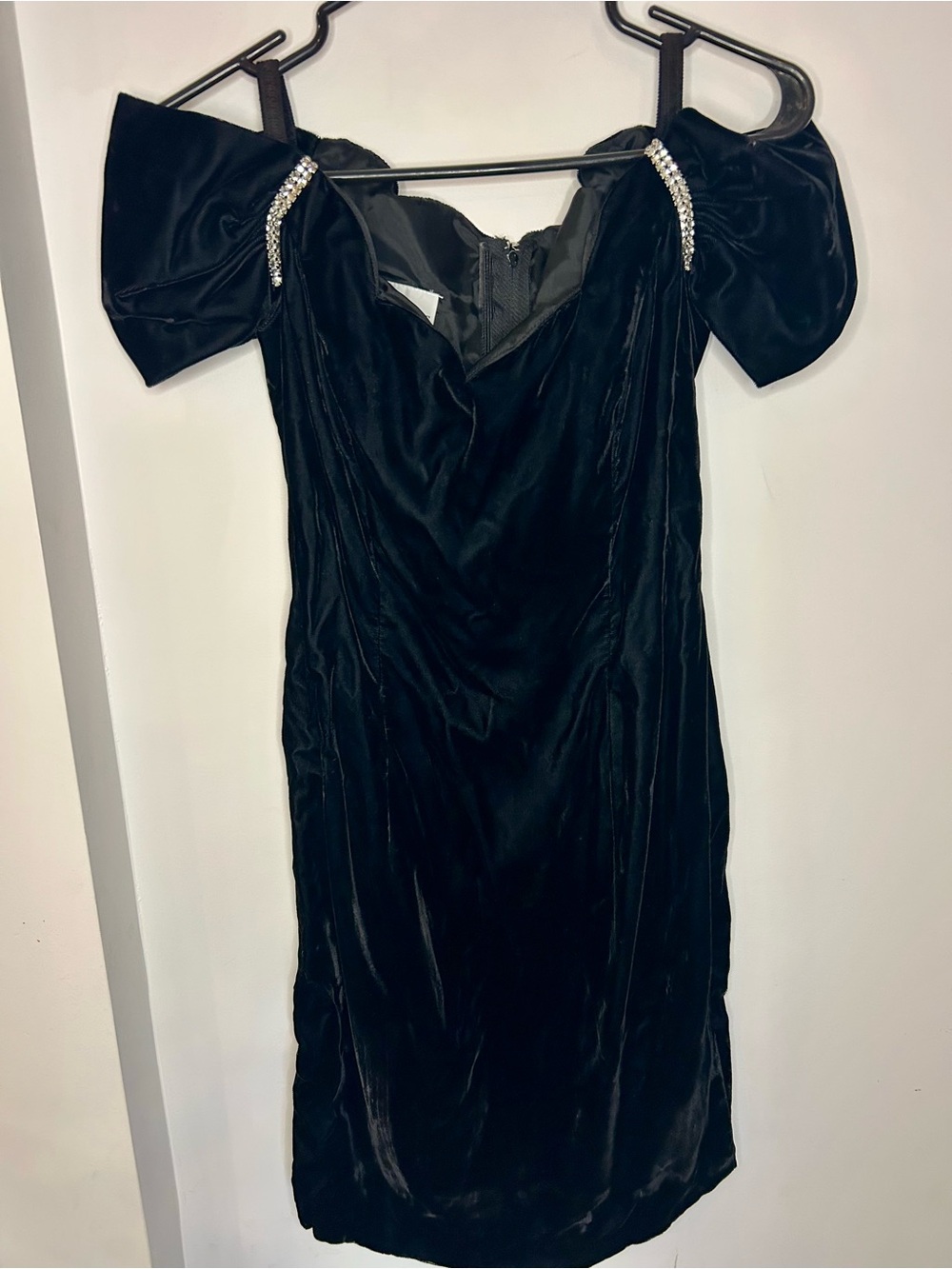 Vintage Algo Boutique 80s Velvet Mini Dress